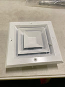 Everbilt EA504M06X06 6 in. x 6 in. 4-Way Aluminum Square Ceiling Diffuser in White