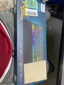 PHILIPS Wired Gaming Keyboard with Palm Rest | LED RGB Mechanical Keyboard w/Custom Cyan Crystal Switches, 38-Key Aliasing, Multimedia Control Dials | 20 Light FX, Custom Light Maps (SPK8624)