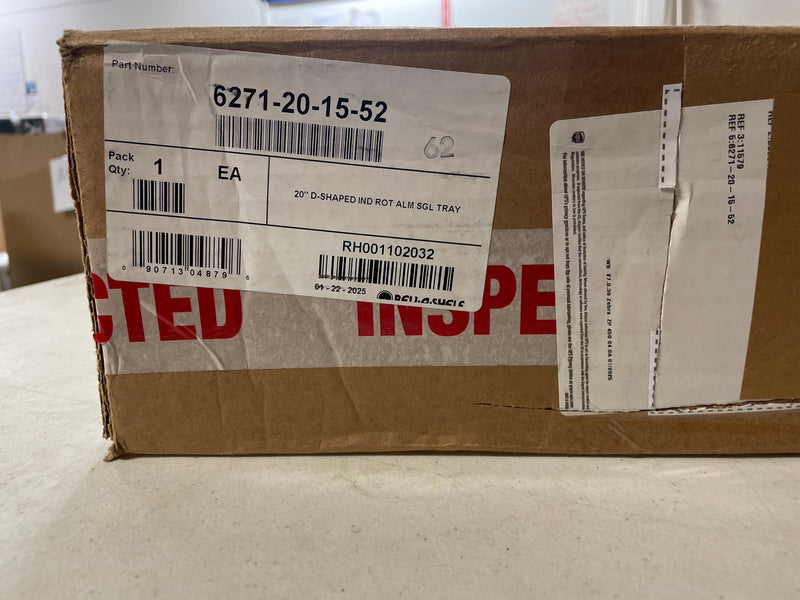 Rev-A-Shelf 6271-20-15-52 Classic 20" Polymer D Shaped Lazy Susan Shelf - Shelf ONLY - Almond