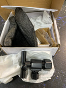 Delta Faucet 1/2" x 3/8" Angled Supply Stop Valve with Contemporary Handle Black, Water Shut Off Valve, Brass Shut Off Valve, 1/4 Turn Shut Off Valve, Matte Black DT022201-BL