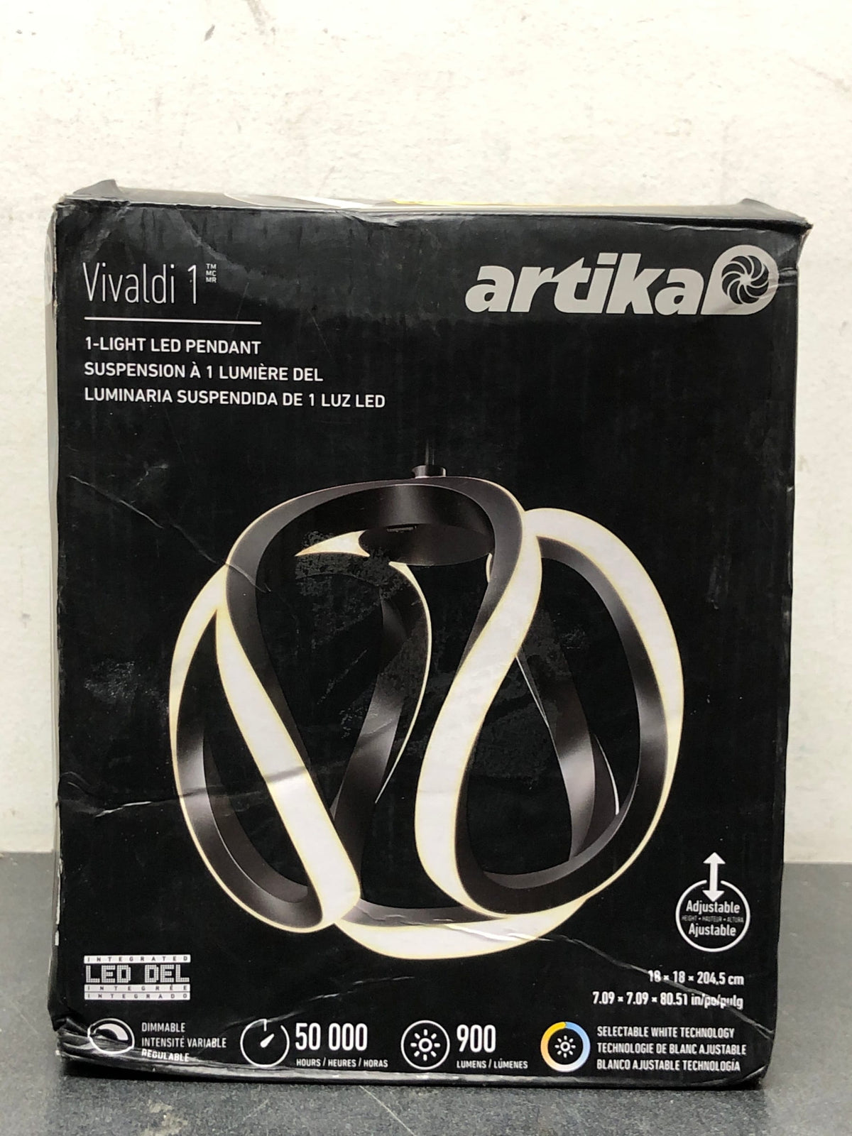Artika PDT1-VIC-HD2BL Vivaldi 16-Watt 1 Light Matte Black Modern 3 CCT Integrated LED Mini Pendant Light Fixture for Kitchen Island