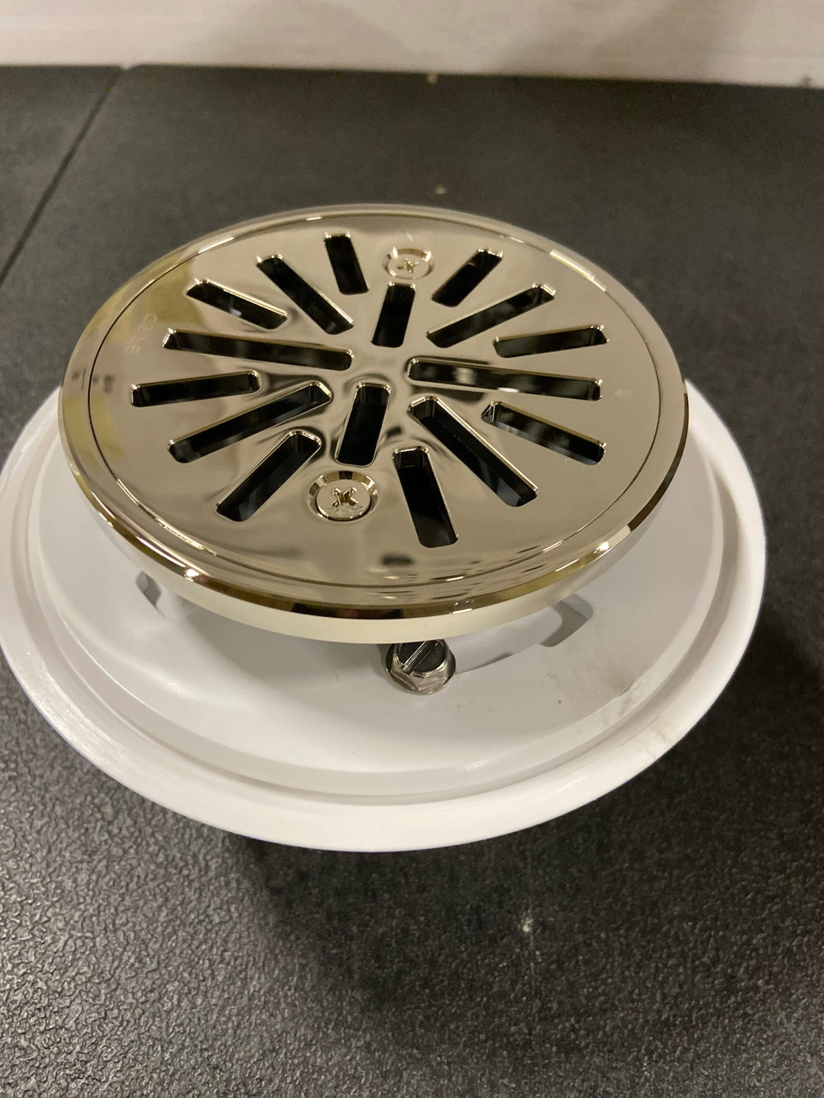 Brizo BT061414-PN 4" Tile-In Round Shower Drain - Brilliance Polished Nickel