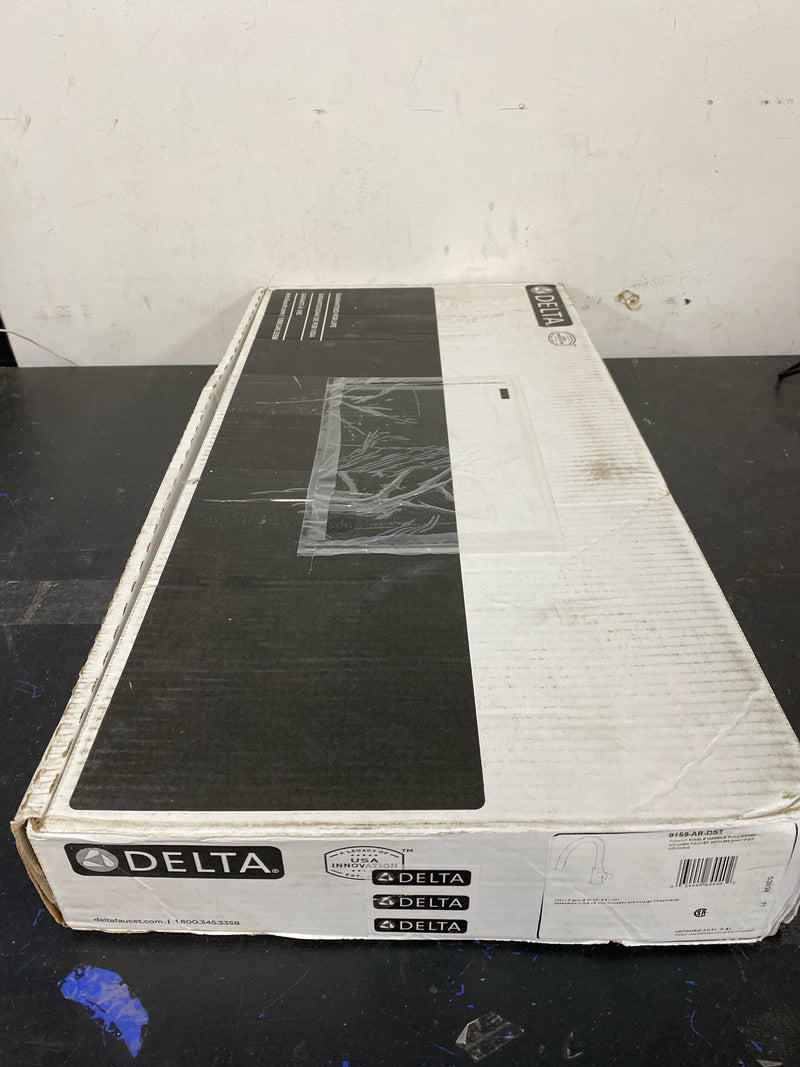 Delta Faucet Trinsic Brushed Nickel Kitchen Faucet, Kitchen Faucets with Pull Down Sprayer, Kitchen Sink Faucet, Faucet for Kitchen Sink with Magnetic Docking Spray Head, Arctic Stainless 9159-AR-DST