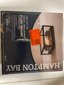 Hampton bay 44828 Hurley Modern 2 -Light Matte Black Outdoor Flush Mount Ceiling Light