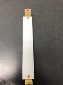 Sietto P-1201-8-SB Affinity 8 Inch Center to Center Handle Cabinet Pull with White Glass - Satin Brass