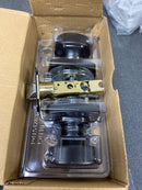 Kwikset 740AYKMDT-514S Arroyo Single Cylinder Keyed Entry Door Knob Set with Square Rose and SmartKey Technology - Matte Black