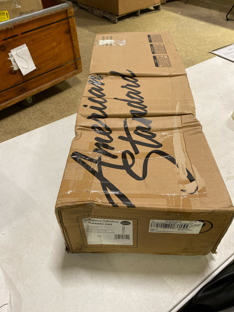 American Standard T184951.295 Floor Mounted Tub Filler with Built-In Diverter - Includes Hand Shower - Brushed Nickel