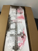 Decor living IL8106GB-BNK Cora 5-Light Brushed Nickel Linear Island Light with Glass Globe Shades