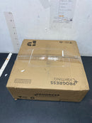 Progress Lighting P4610-30 Round Glass Series 14-1/2" Wide Semi-Flush Mount Ceiling Fixture with White Glass Shade - White