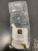 Belwith Keeler B077044MW-BGB Firenze 5" Modern Marble and Metal Cabinet T Bar Knob / Drawer T Bar Knob - White Marble with Brushed Golden Brass