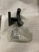 ICO Bath V6222 Volkano Crater Double Robe Hook - Matte Black