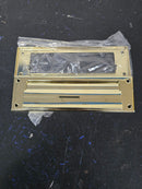 Baldwin 0015003 Magazine Sized Spring Tension Brass Letter Box Plate - Lifetime Polished Brass