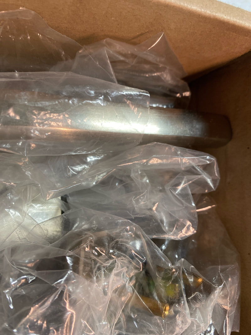 Emtek 5212HLOUS19LH Helios Left Handed Privacy Door Lever Set with Modern Rectangular Rose - Flat Black