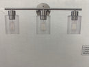 Bellevue GBF13025BN Lydia 3 Light 23" Wide Bathroom Vanity Light with Seeded Glass Shades - Brushed Nickel