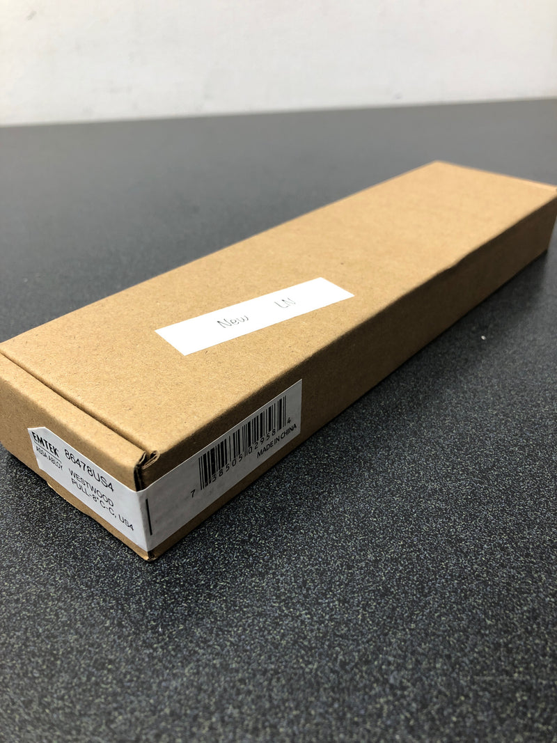 Emtek 86478US4 Westwood 8 Inch Center to Center Handle Cabinet Pull - Satin Brass