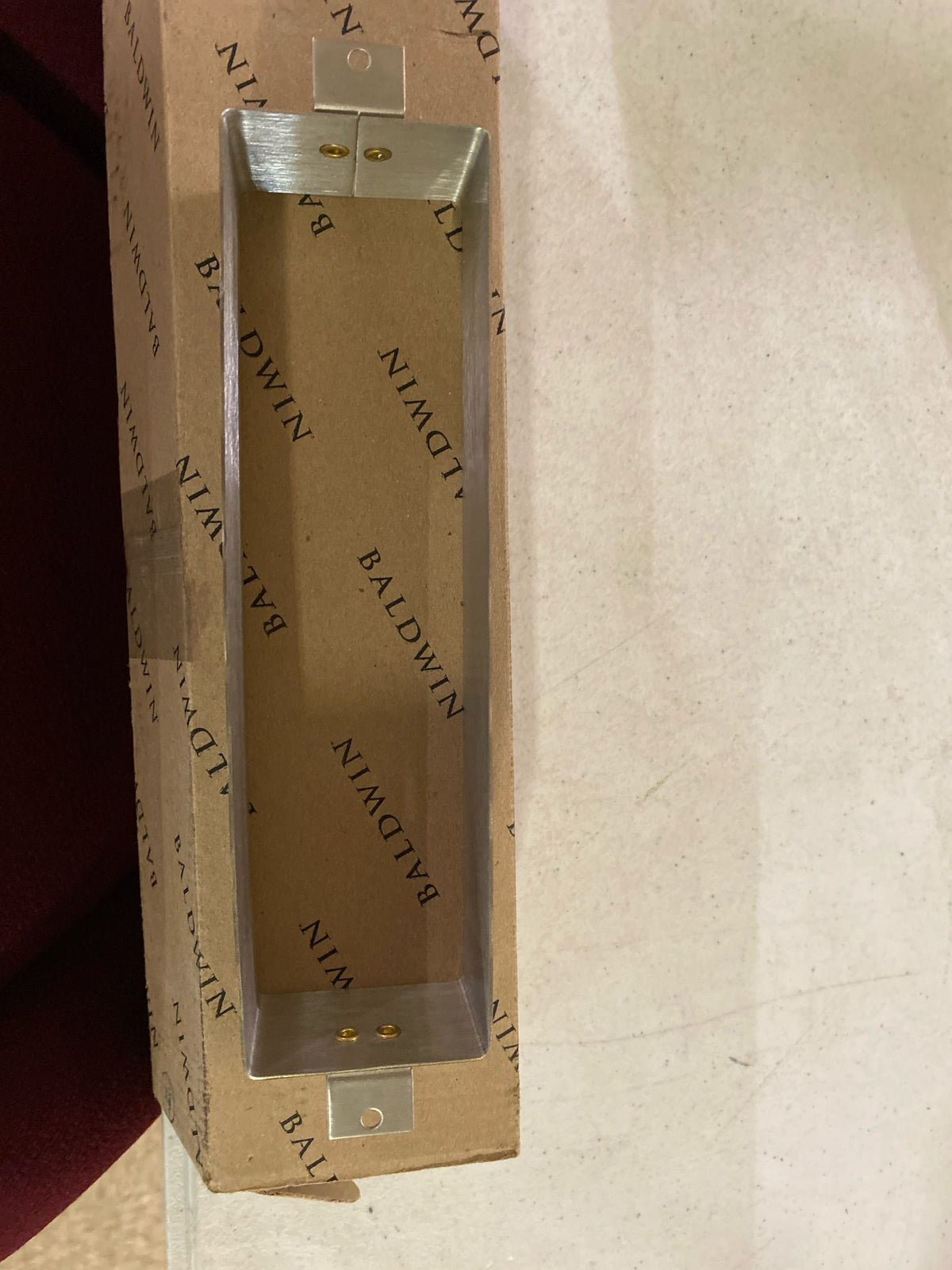 Baldwin 0050.324 Letter Box Sleeve, Satin Stainless Steel
