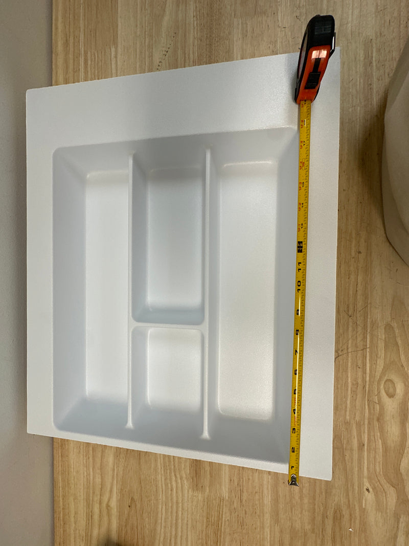 Rev-A-Shelf UT-15W-52 Value Line 21-1/4" Polymer Trim to Fit Drawer Insert Utility Organizer - White