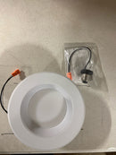 Bulbrite 773166 7" Medium (E26) Baffle Recessed Trim - White