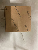 Baldwin 5048 Pair of Estate Rosettes for Passage Functions, Satin Brass and Brown