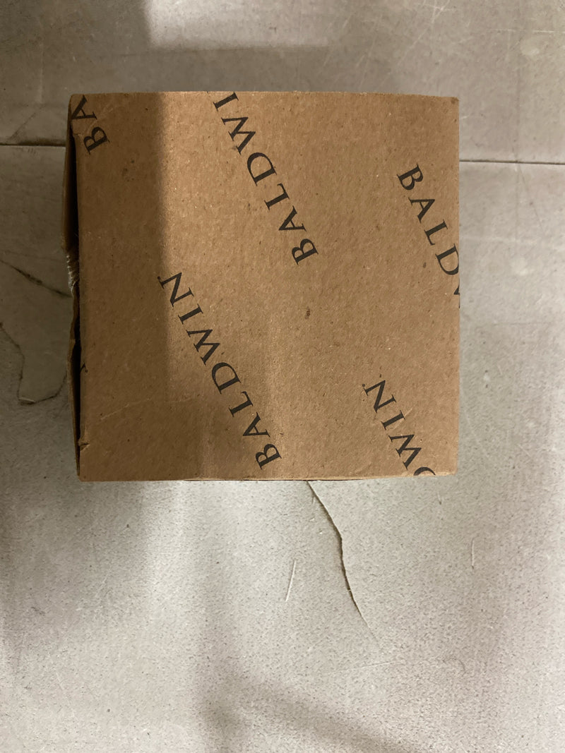 Baldwin 5048 Pair of Estate Rosettes for Passage Functions, Satin Brass and Brown