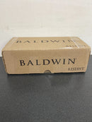 Baldwin FDROUTSR190 Round Non-Turning Two-Sided Dummy Door Knob Set with Square Rose - Satin Black