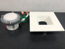 Nora Lighting NLCBC2-45630WW/10 Cobalt Click 4" LED Square Recessed Trim - 3000K - 1000 Lumens - 2-9/16" Square Aperture - White / White