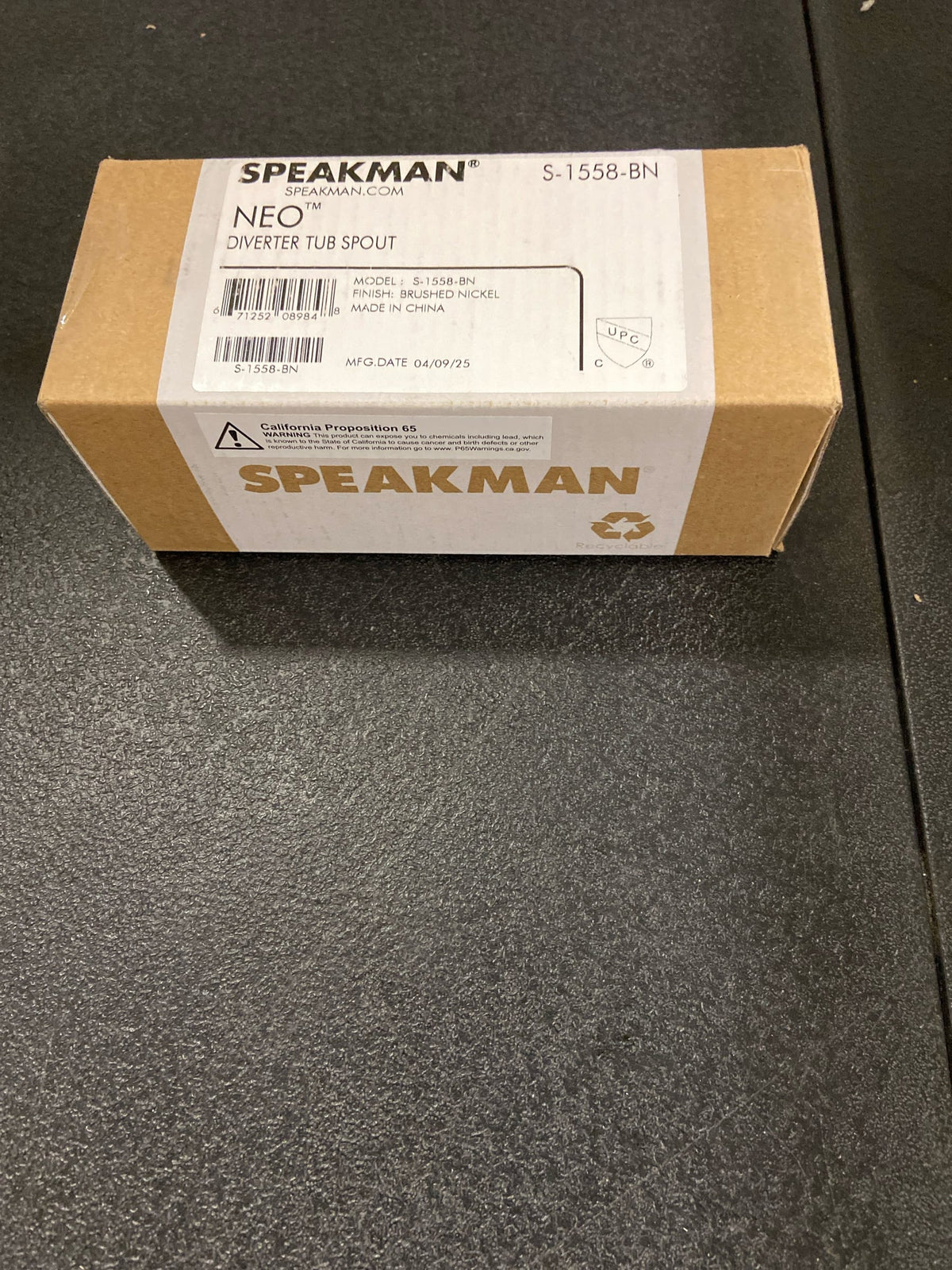 Speakman S-1558-BN Neo Diverter Tub Spout, Brushed Nickel