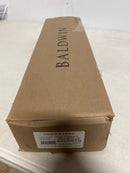 Baldwin EEDELxROUSBE190 Del Mar One Piece Single Cylinder Keyed Entry Handleset with Interior Round Knob and Emergency Egress Function - Satin Black