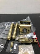 Baldwin PVFEDTSR044 Federal Privacy Leverset with Traditional Square Rose - Satin Brass