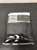 Eclipse D68-4688 Desmond Black Solid Polyester 84 in. L x 40 in. W Blackout Grommet Curtain