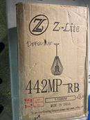 Z-Lite 442MP-RB Quintus 9" Wide Cage Mini Pendant - Rubbed Brass