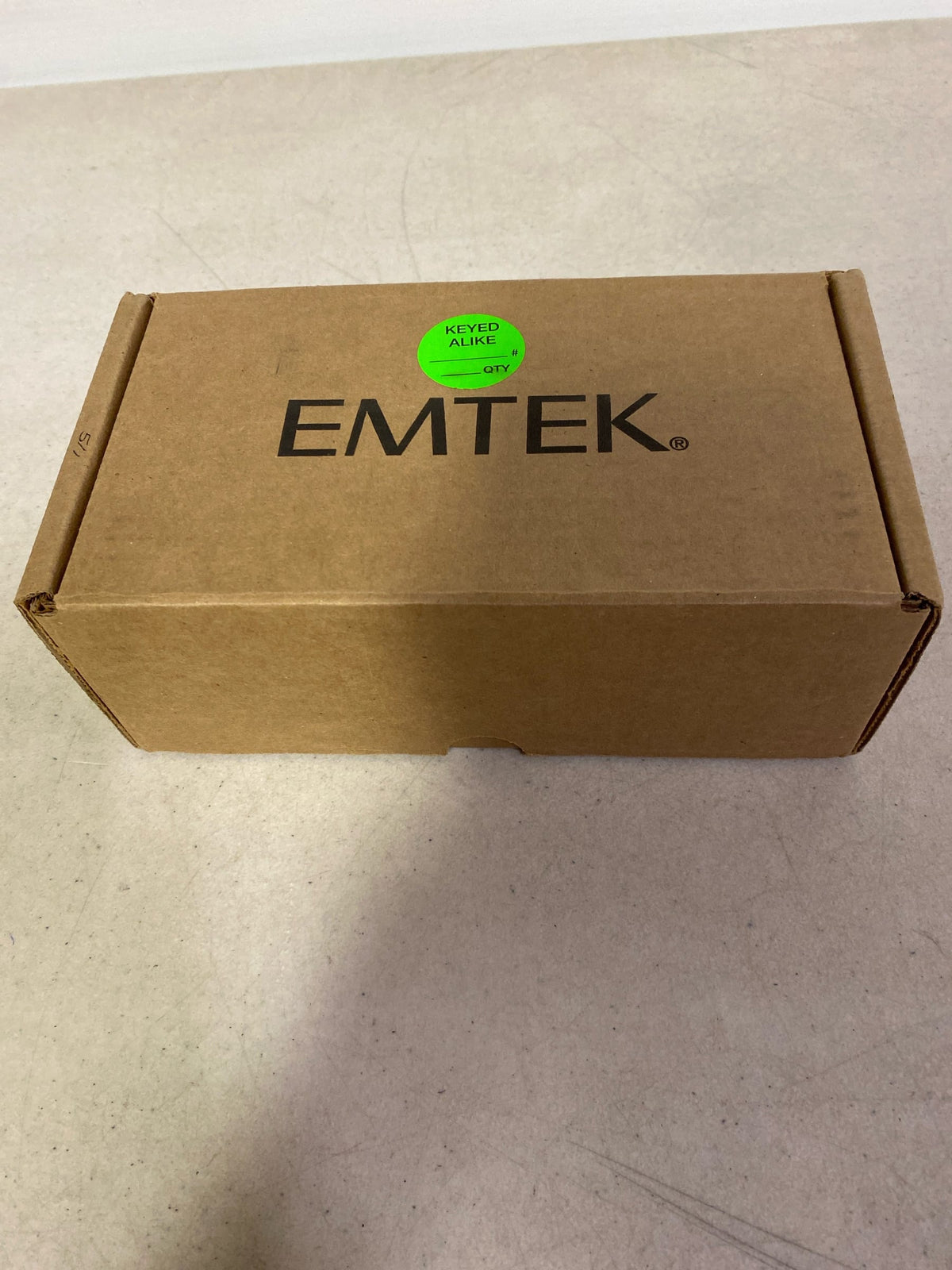 Emtek 8469US19 Square Brass Modern Single Cylinder Keyed Entry Deadbolt - Flat Black