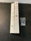 American Lighting ATOM-120V-18-WH Undercabinets 18" Long 2 Outlet Low Profile Power Strip - White