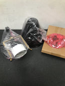 Home decorators collection 4000301-848 Insdale 1-Light Matte Black Modern Bathroom Vanity Light with Satin Brass Accents