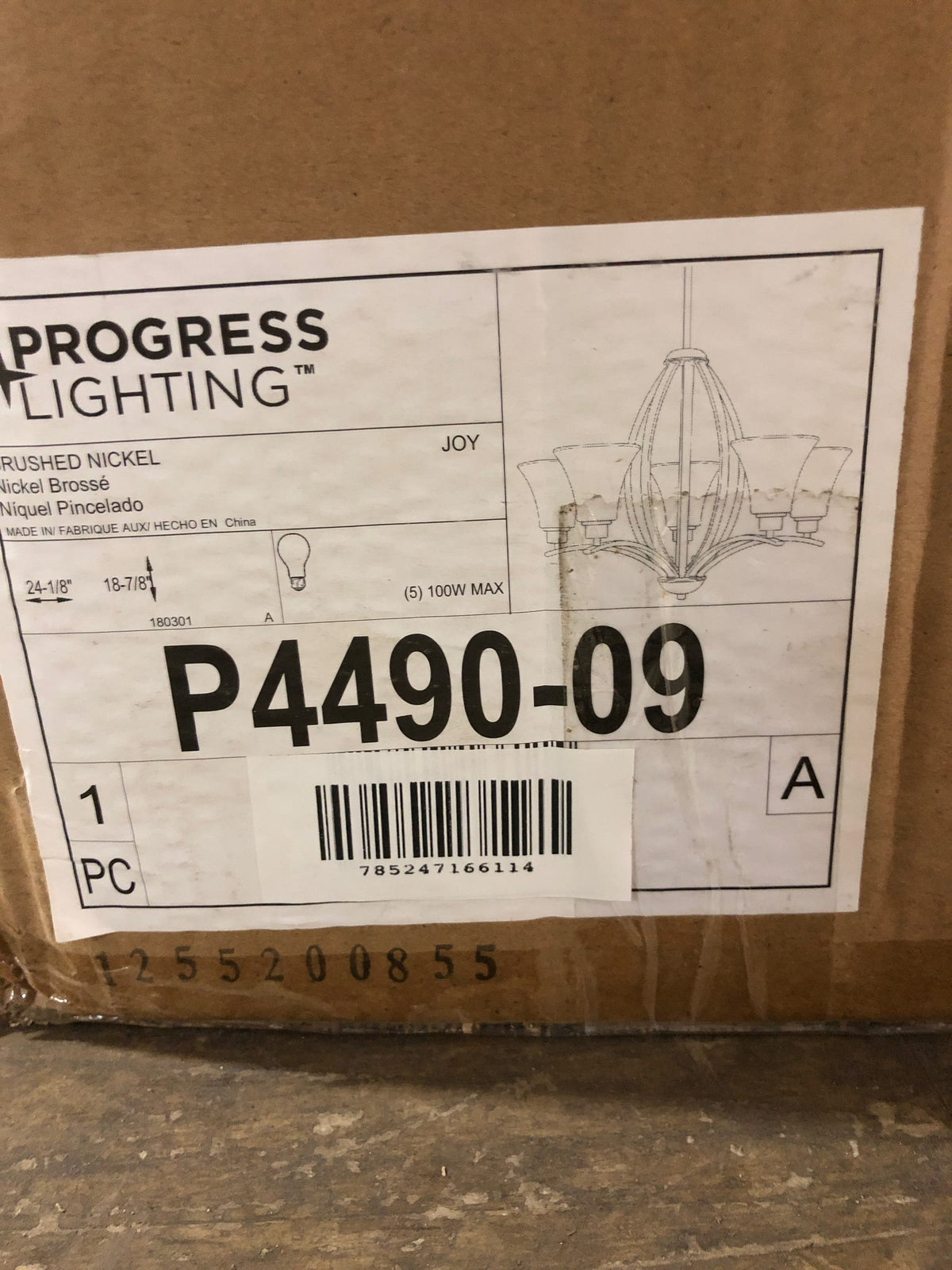 Progress Lighting P4490-09 Joy 5 Light 24" Wide Chandelier - Brushed Nickel
