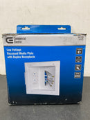 Commercial electric 5310-WH White 1-Gang 1-Decorator/Rocker/1-Duplex;Cable Pass-Through Wall Plate (1-Pack)