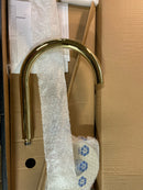 Signature Hardware SHLEFS2000GPB Lexia Floor Mounted Tub Filler Faucet - Includes Hand Shower, Less Valve - Polished Brass