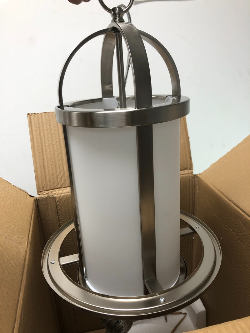 Progress Lighting P3701-09 Bay Court Single Light 12" Wide Pendant - Brushed Nickel