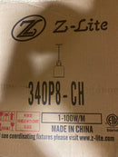 Z-Lite 340P8-CH Kinsley Pendant, 1-Light 100 Watts, Chrome