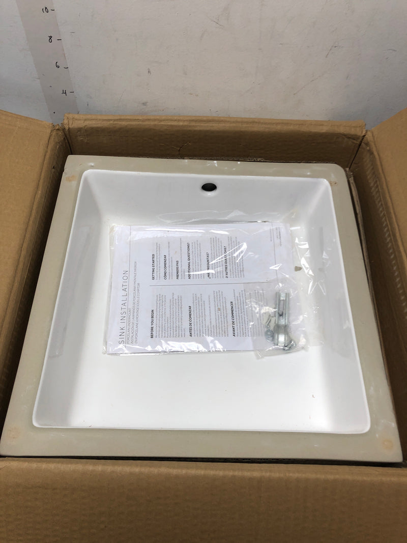 Signature Hardware 447964 Destin 16" Vitreous China Undermount Bathroom Sink - White