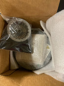 Infinity Drains VD 5-3I SB - 5” x 5” VD 5 - Strainer - Weave Pattern & 4" Throat in satin bronze with Cast Iron Drain Body 3” Outlet