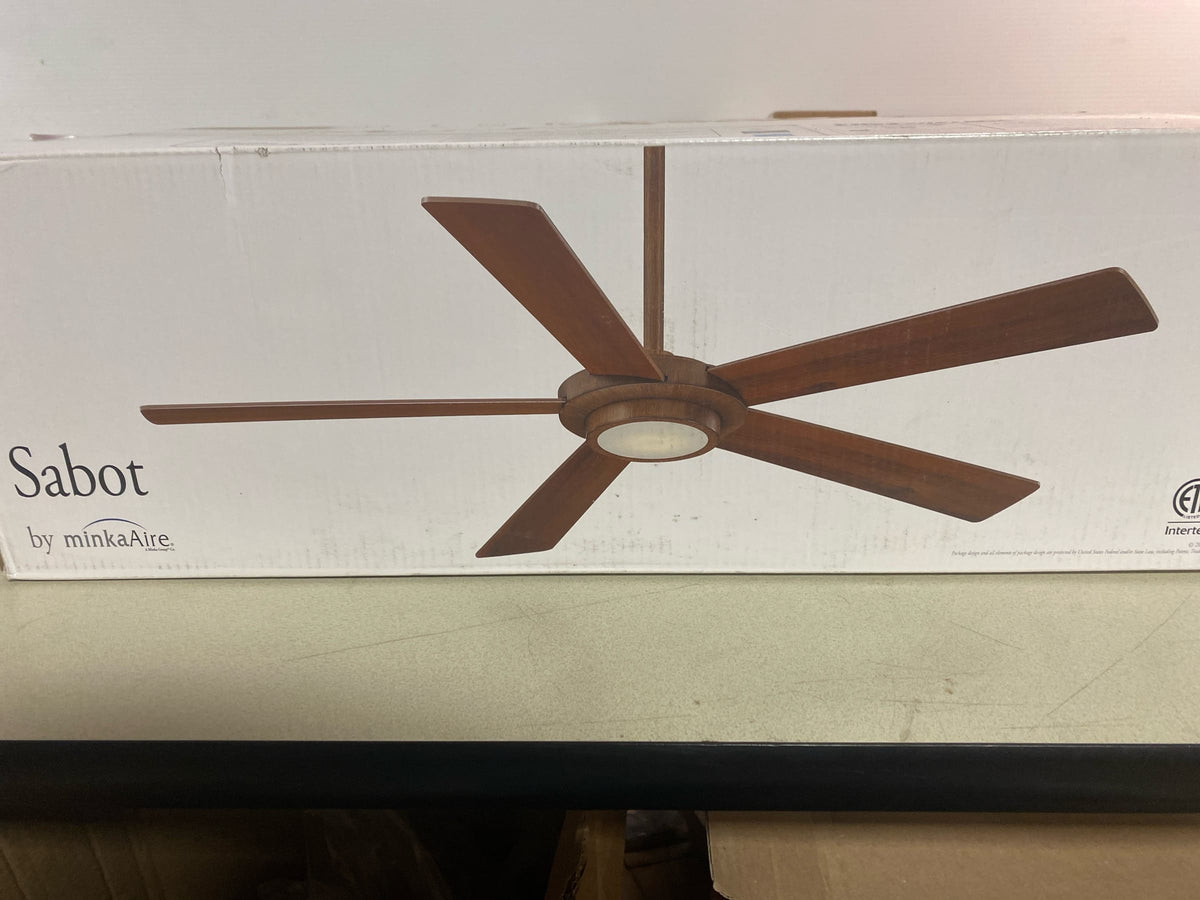 MinkaAire F745-BN Sabot 52" 5 Blade Indoor Energy Star LED Ceiling Fan with Remote Included - Brushed Nickel