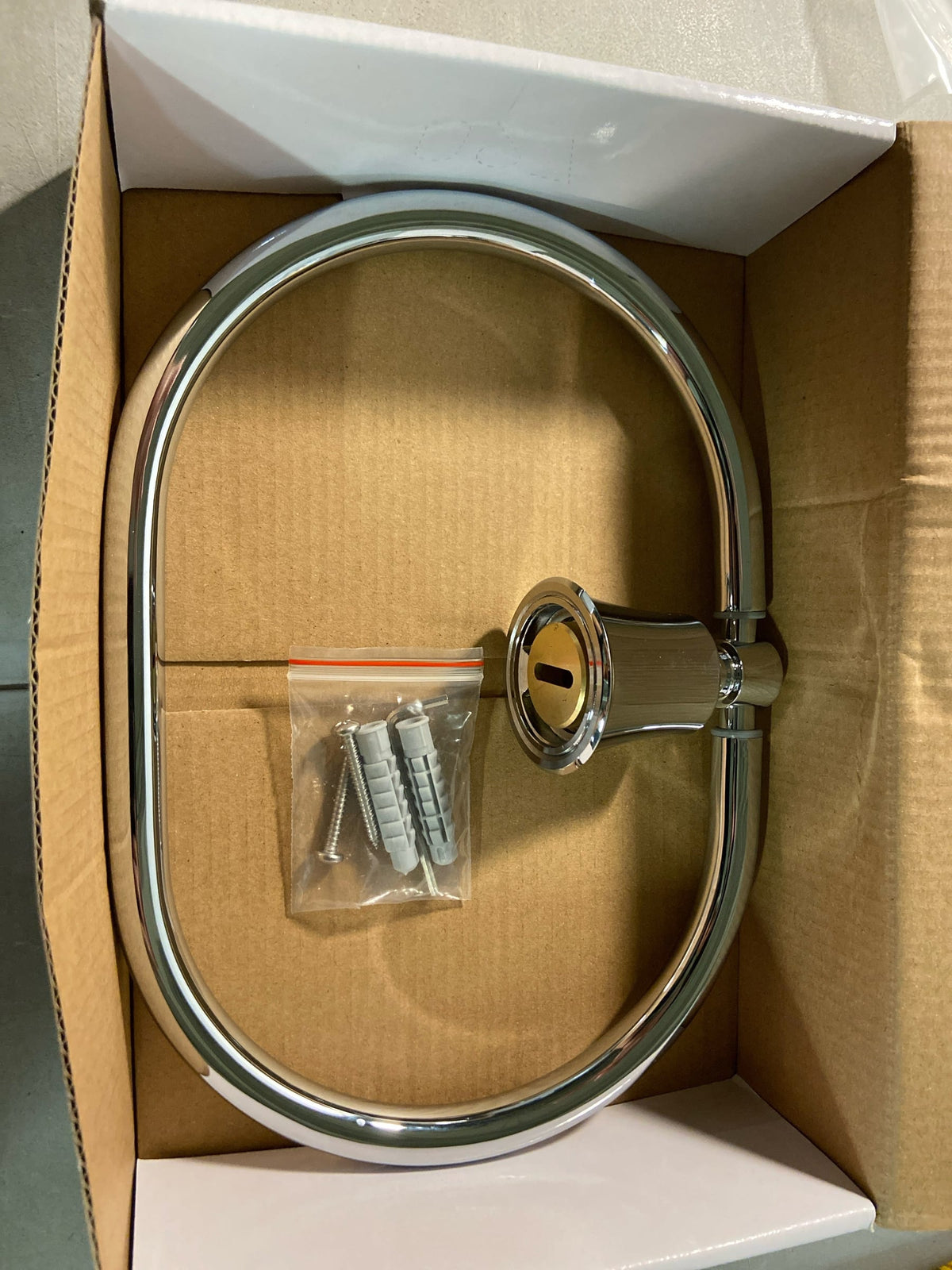 Signature Hardware 433260 Cooper 7-1/2" Wall-Mounted Towel Ring - Chrome