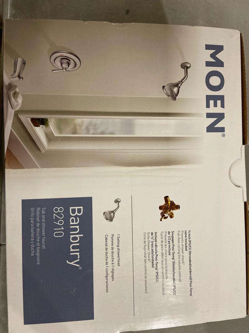 Moen 82910 Banbury Tub/Shower Lever Handle, Spout + Showerhead, Chrome - Quantity 22