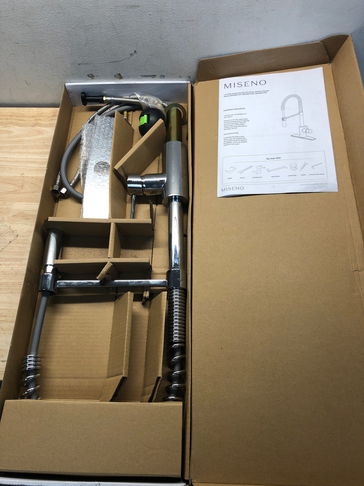 Miseno MNO6557CP Mia 1.8 GPM Pre-Rinse Pulldown Kitchen Faucet - Includes Optional Deck Plate - Polished Chrome