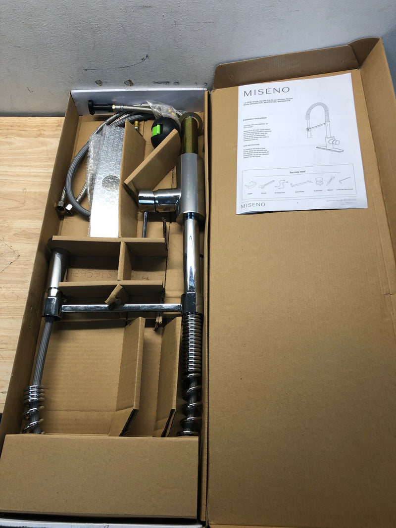 Miseno MNO6557CP Mia 1.8 GPM Pre-Rinse Pulldown Kitchen Faucet - Includes Optional Deck Plate - Polished Chrome