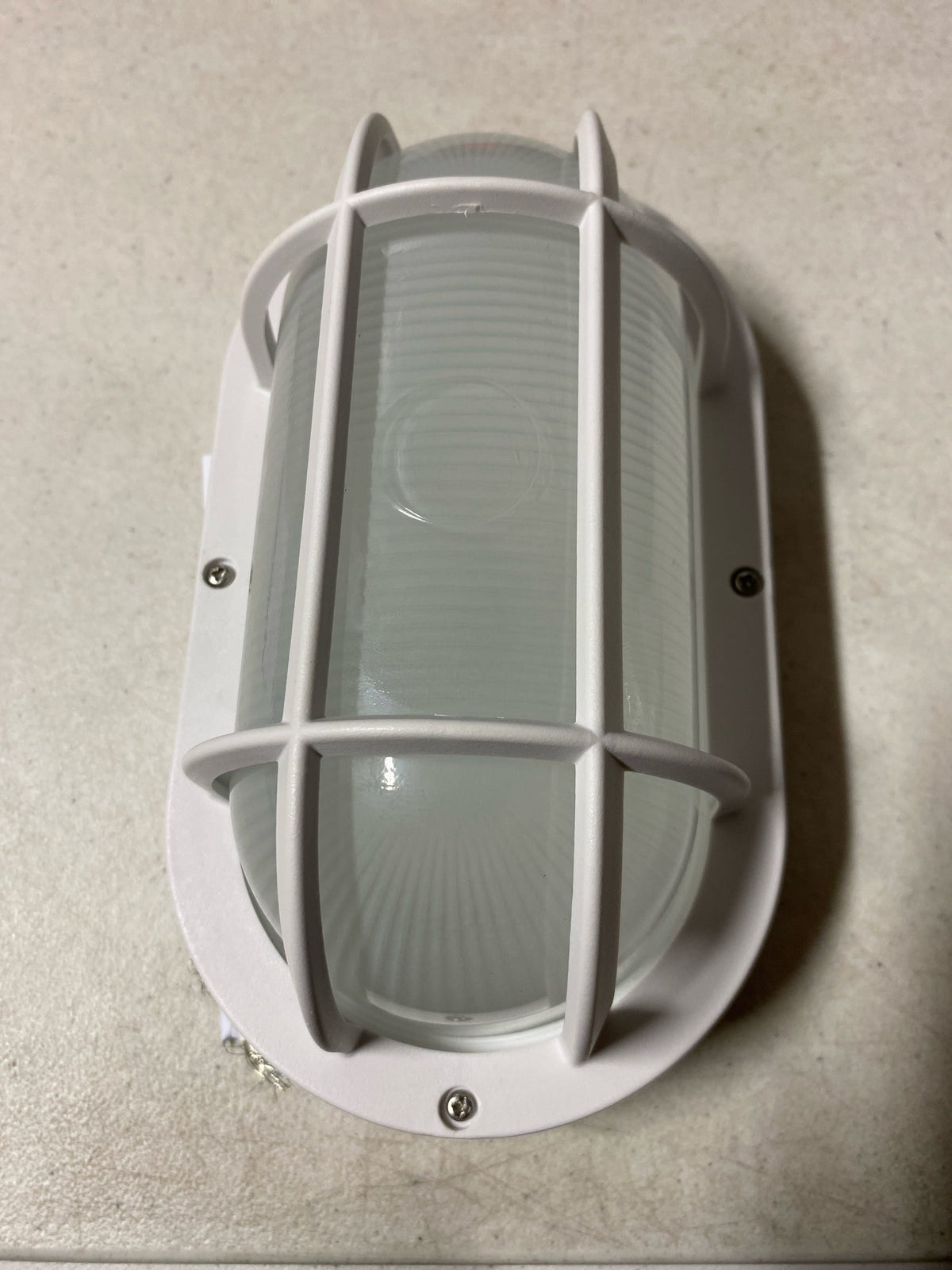 Private brand unbranded G19716-WH White LED Outdoor Bulkhead Light with CCT Color Switchable from 3000K, 4000K, 5000K