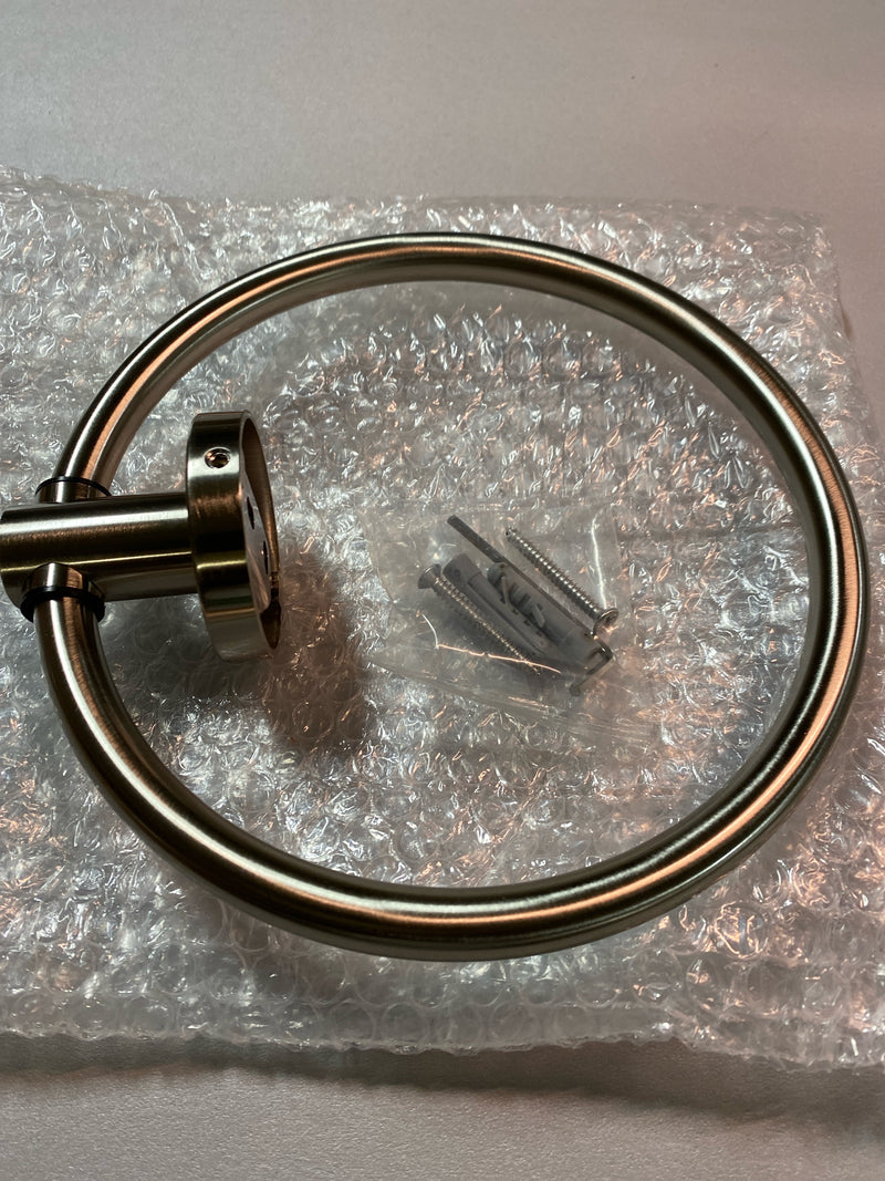 ICO Bath V67314 Lava 6-11/16" Wall Mounted Towel Ring - Brushed Nickel