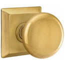 Emtek 8131PUS7 Providence Passage Door Knob Set with Quincy Rose from the Classic Brass Collection - French Antique
