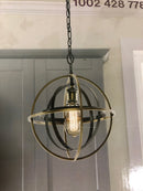 Home decorators collection 27030 Barton Bay 1-Light Bronze and Champagne Pewter Orb Mini Pendant